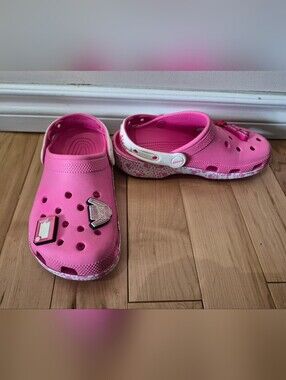 Crocs kids size 4 or women's size 6 Barbie shoes